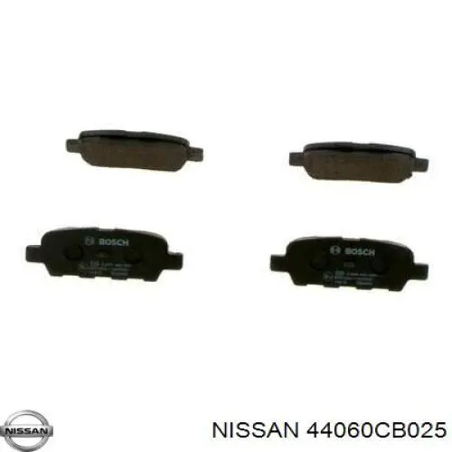 Колодки гальмові задні, дискові 44060CB025 Nissan