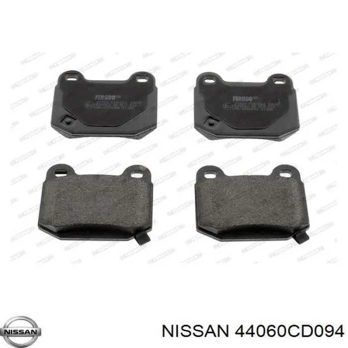 44060CD094 Nissan колодки гальмові задні, дискові