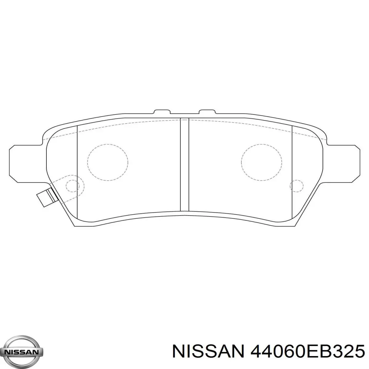 44060EB325 Nissan колодки гальмові задні, дискові