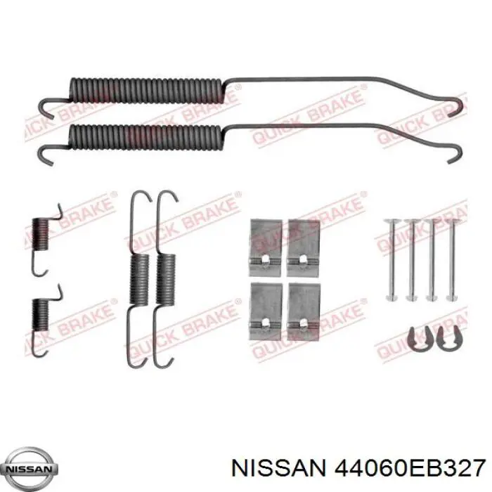 Колодки гальмові задні, барабанні Nissan/Infiniti 44060EB327 ціна, від 44.84 USD