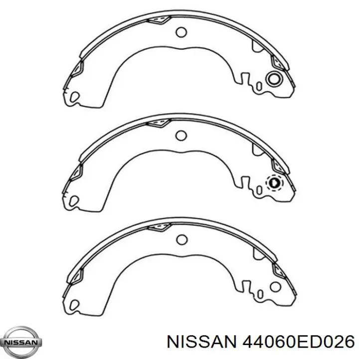 44060ED026 Nissan/Infiniti Колодки гальмівні задні, барабанні