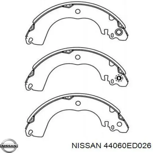 Колодки гальмові задні, барабанні Nissan/Infiniti 44060ED026 ціна, від 25.33 USD