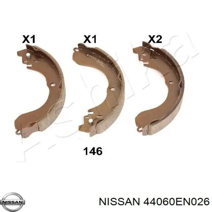 Колодки гальмові задні, барабанні Nissan/Infiniti 44060EN026 ціна, від 29.56 USD