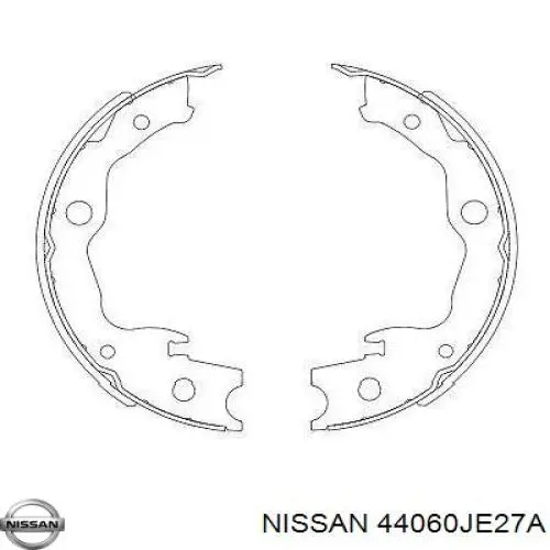 Колодки ручника / стоянкового гальма Nissan/Infiniti 44060JE27A ціна, від 15.36 USD