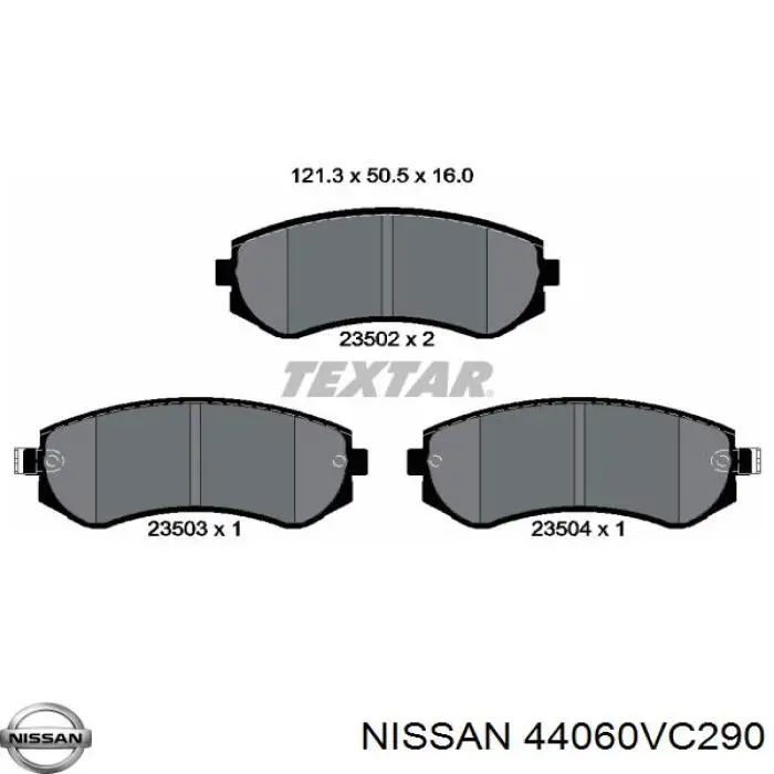 Задні гальмівні колодки Nissan/Infiniti 44060VC290 ціна, від 18.10 USD