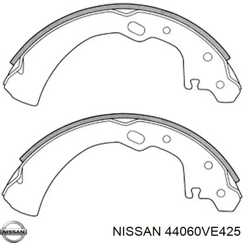 44060VE425 Nissan колодки гальмові задні, барабанні
