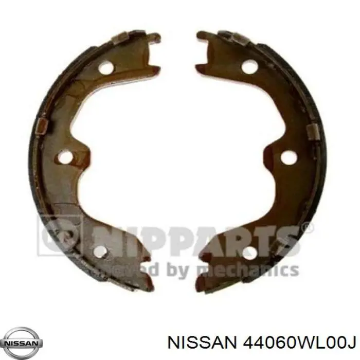44060WL00J Nissan колодки ручника/стоянкового гальма