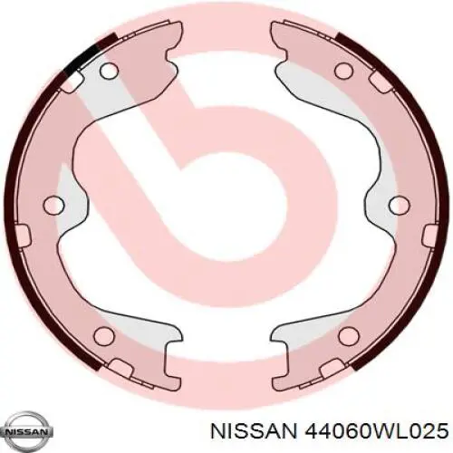 Колодки ручника/стоянкового гальма 44060WL025 Nissan