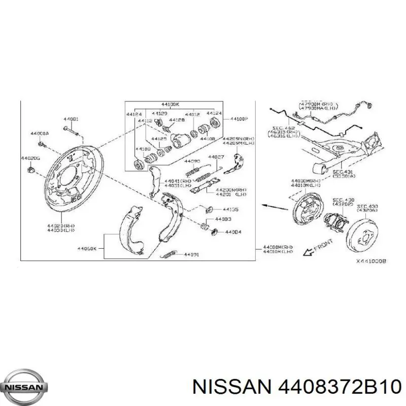  Nissan/Infiniti 4408372B10 ціна, від 3.80 USD