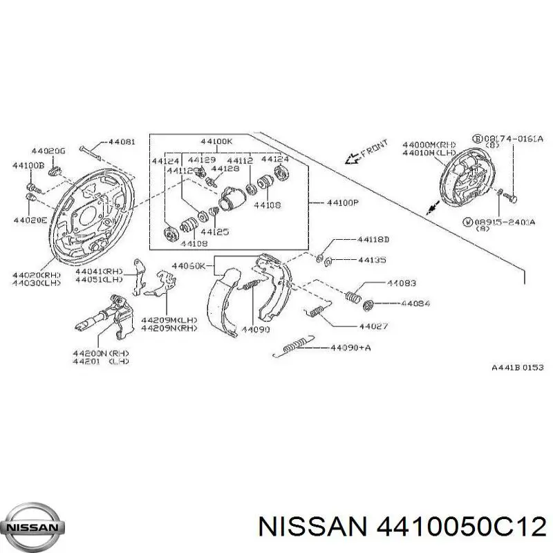 Купити 4410050C12 Nissan/Infiniti Циліндр гальмівний колісний/робітник, задній