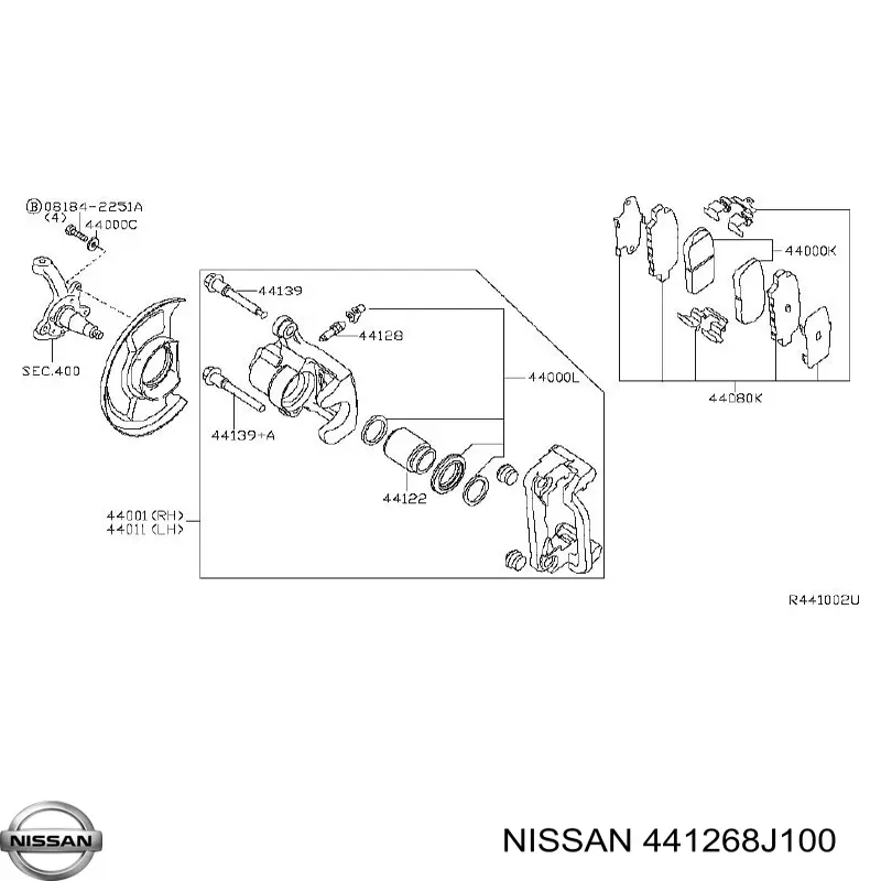 Поршень гальмівного супорта заднього Nissan/Infiniti 441268J100 ціна, від 8.15 USD