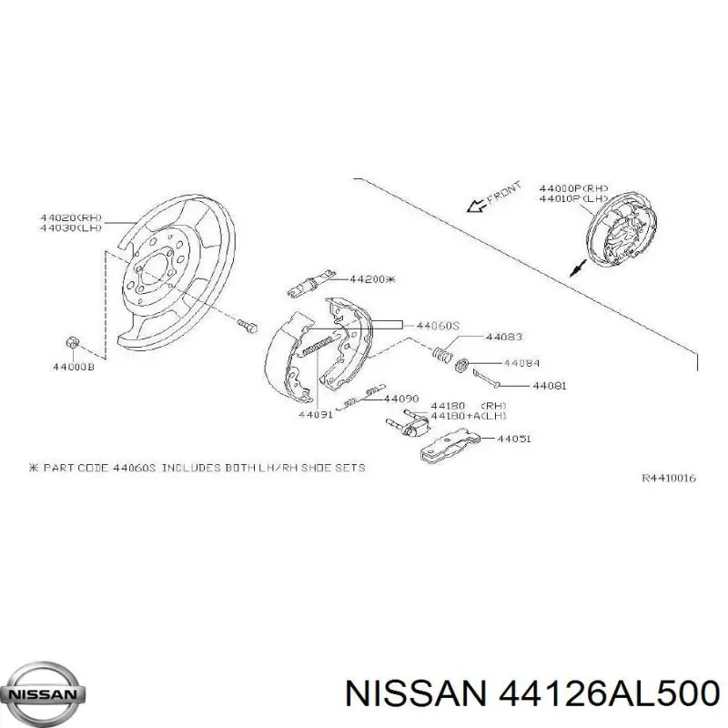 Поршень тормозного суппорта заднего  NISSAN 44126AL500