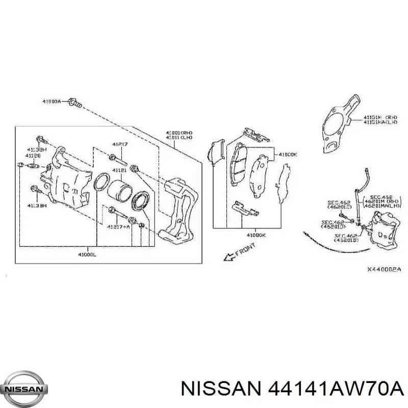 Болт гальмівного супорту Nissan/Infiniti 44141N9500