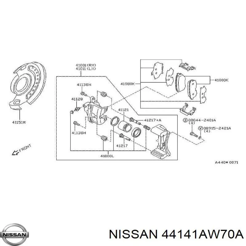 44141N9500 Nissan/Infiniti Болт супорта