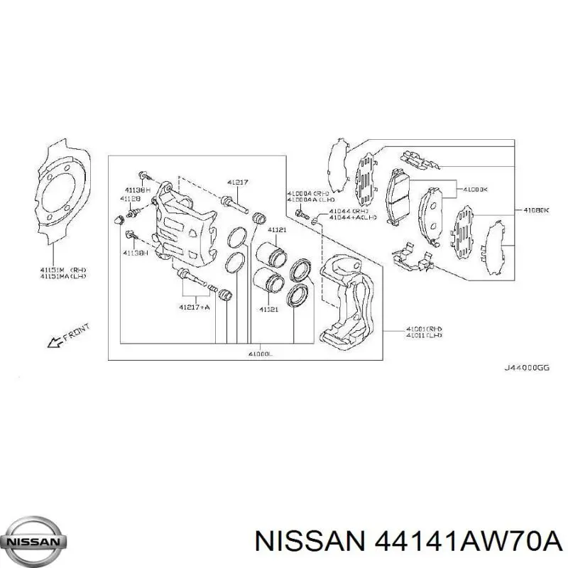 Болт гальмівного супорту Nissan Pathfinder (R51M) (Нісан Патфайндер)
