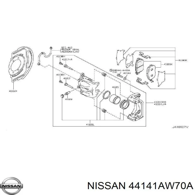 Болт кріплення супорта Nissan/Infiniti 44141N9500 ціна, від 3.67 USD