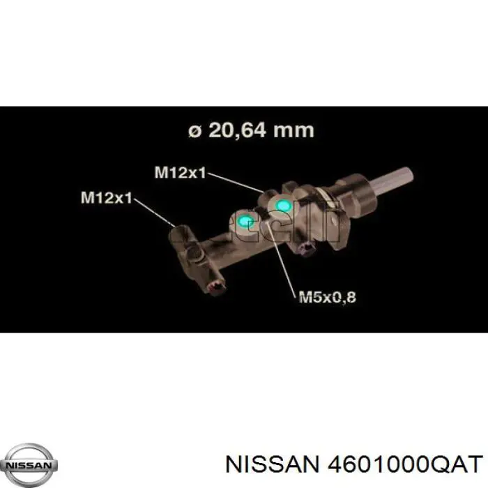 Циліндр головний гальма (Гідротормоз) Nissan/Infiniti 4601000QAT ціна, від 67.23 USD