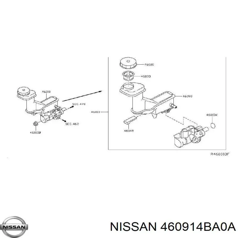  Бачок головного гальмівного циліндру (гальмівної рідини) Nissan Rogue 