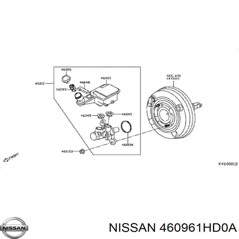  Nissan/Infiniti 460961HD0A ціна, від 4.36 USD