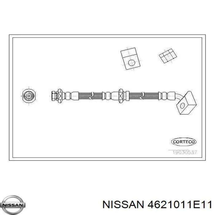  Шланг гальмівний Nissan Bluebird 