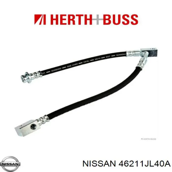 46211JL40A Nissan/Infiniti Гнучка гальмівна трубка передня