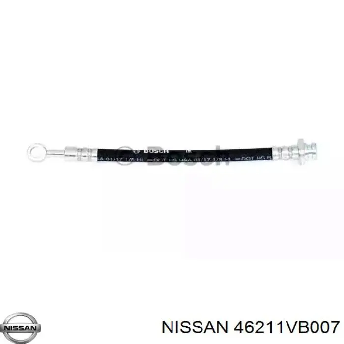 46211VB007 Nissan/Infiniti Шланг гальмівний передній, лівий