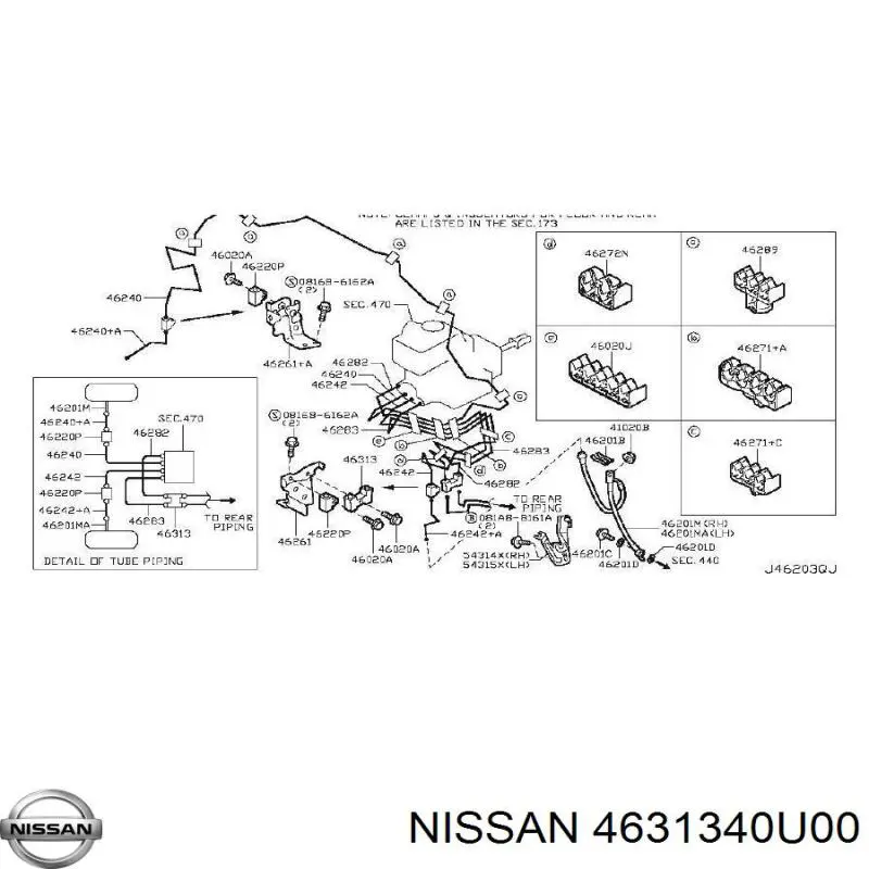  Nissan/Infiniti 4631340U00 ціна, від 8.51 USD