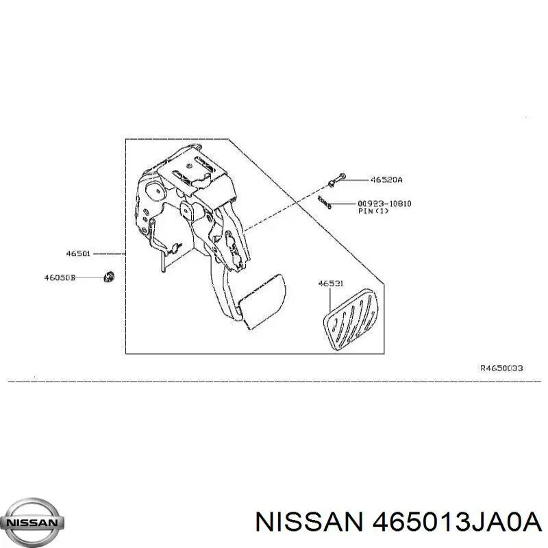 Педаль гальма Nissan/Infiniti 465013JA0A ціна, від 14.38 USD
