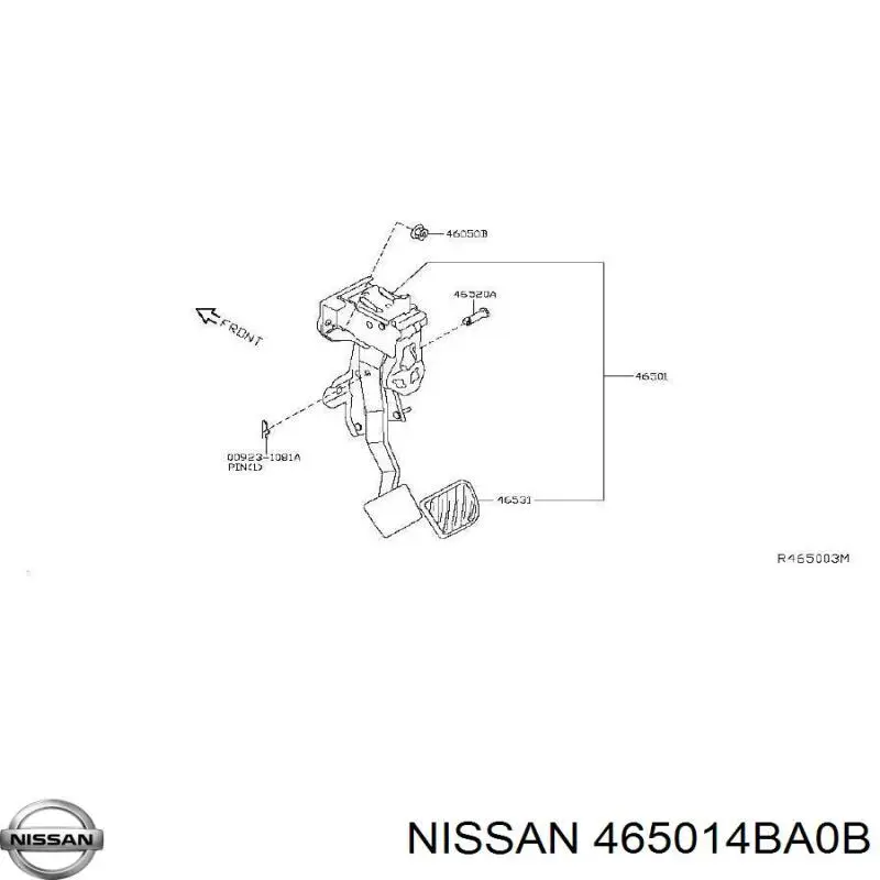 Педаль гальма Nissan/Infiniti 465014BA0B ціна, від 5.45 USD