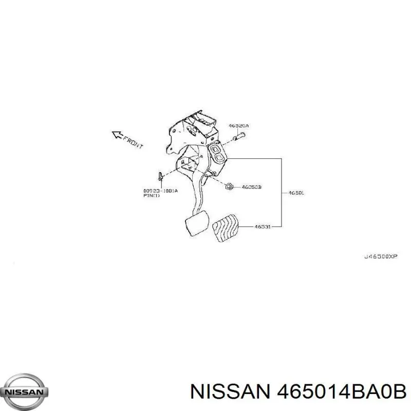  Педаль гальма Nissan Rogue 