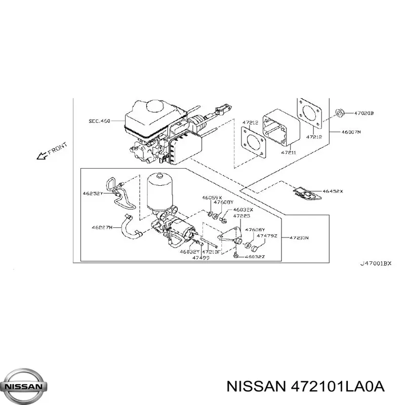 472101LA0A Nissan/Infiniti Підсилювач гальм вакуумний