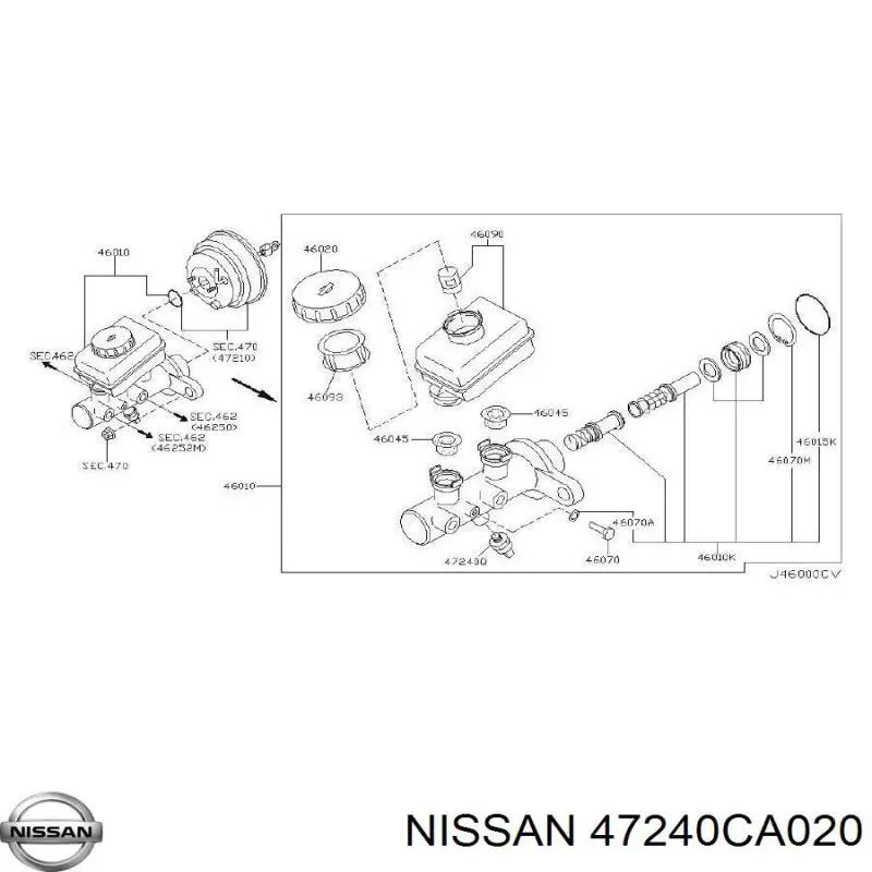 Купити 47240CA020 Nissan/Infiniti 