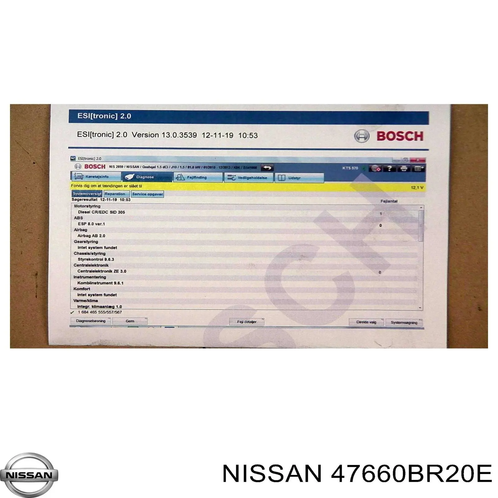 47660BR20E Nissan/Infiniti Блок управління АБС (ABS)
