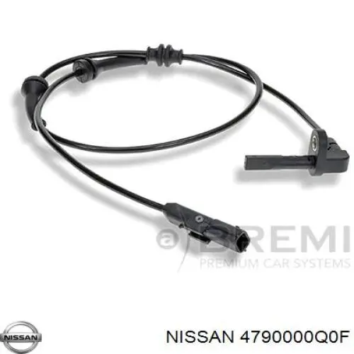 4790000Q0F Nissan датчик абс (abs передній)