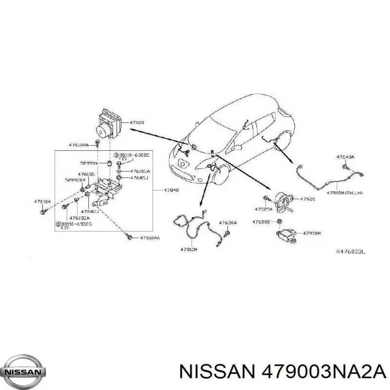 Датчик АБС (ABS) задній Nissan/Infiniti 479003NA2A ціна, від 11.90 USD