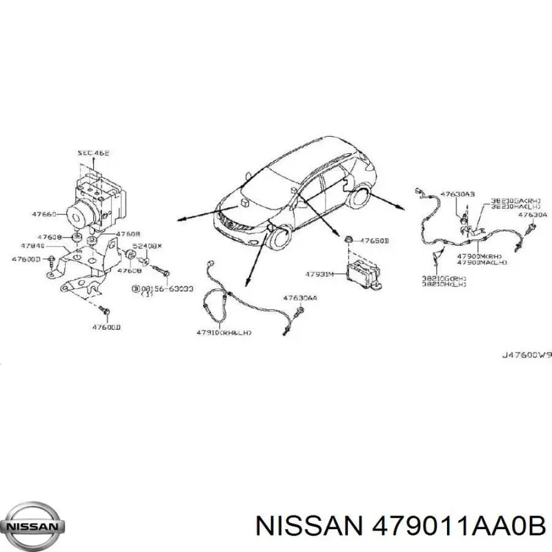 Датчик АБС (ABS) задній, лівий TQ11178 Tqparts