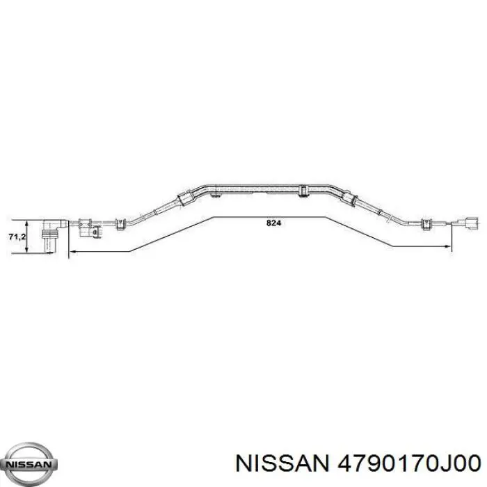  Датчик АБС (ABS) задній, лівий Nissan Primera 