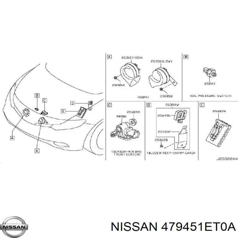Датчик повороту керма на Nissan LEAF I ZE0