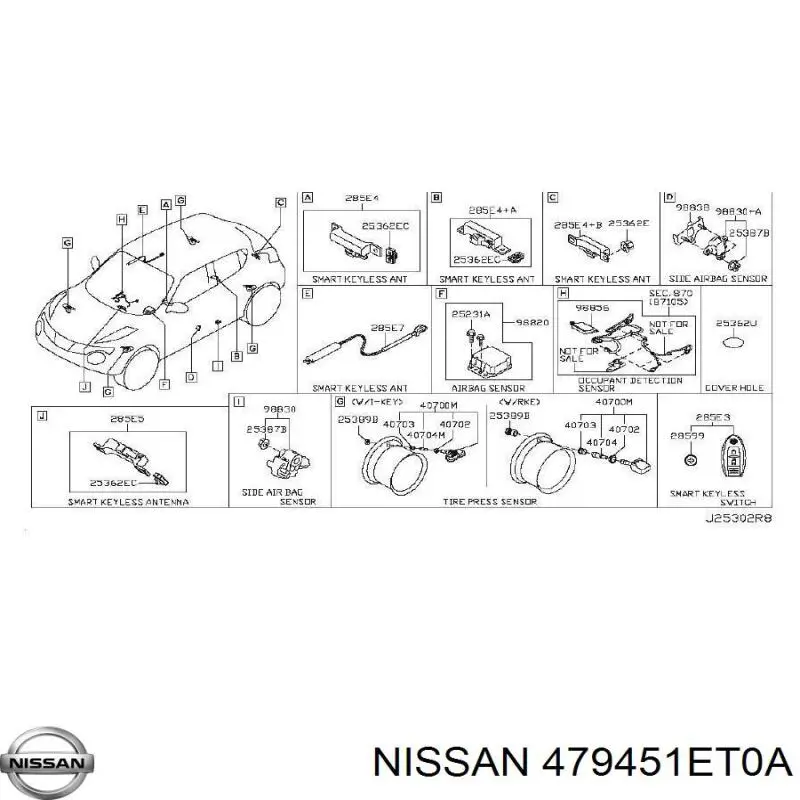 Датчик кута повороту кермового колеса Nissan LEAF I хетчбек (ZE0) (2010 - 2012) ціна, від 13.69 USD