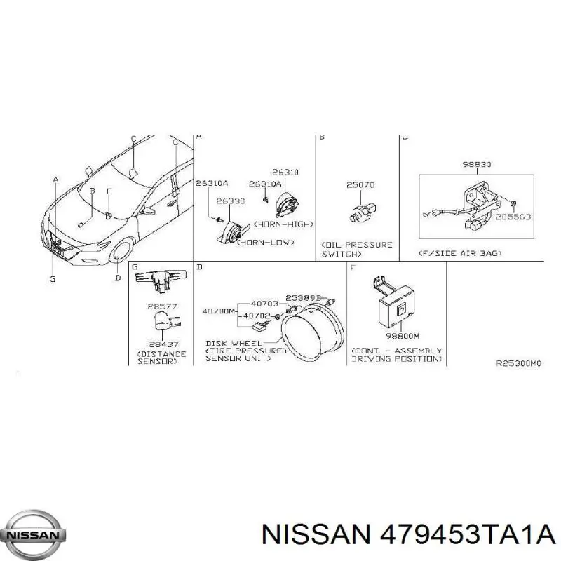 47945ZX00A Nissan/Infiniti Датчик керма