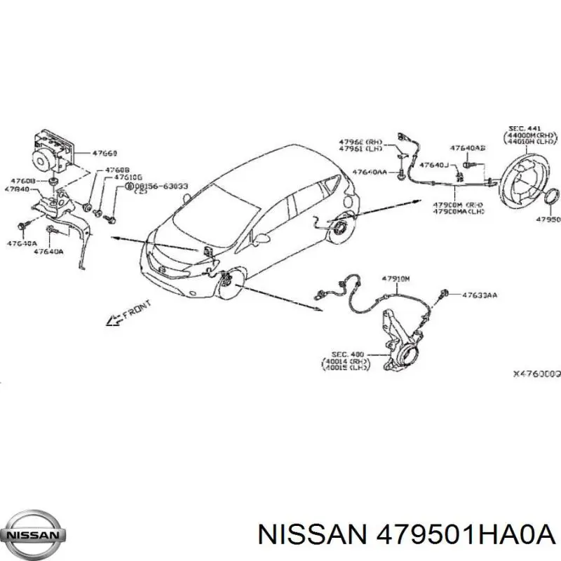  Nissan/Infiniti 479501HA0A ціна, від 32.72 USD