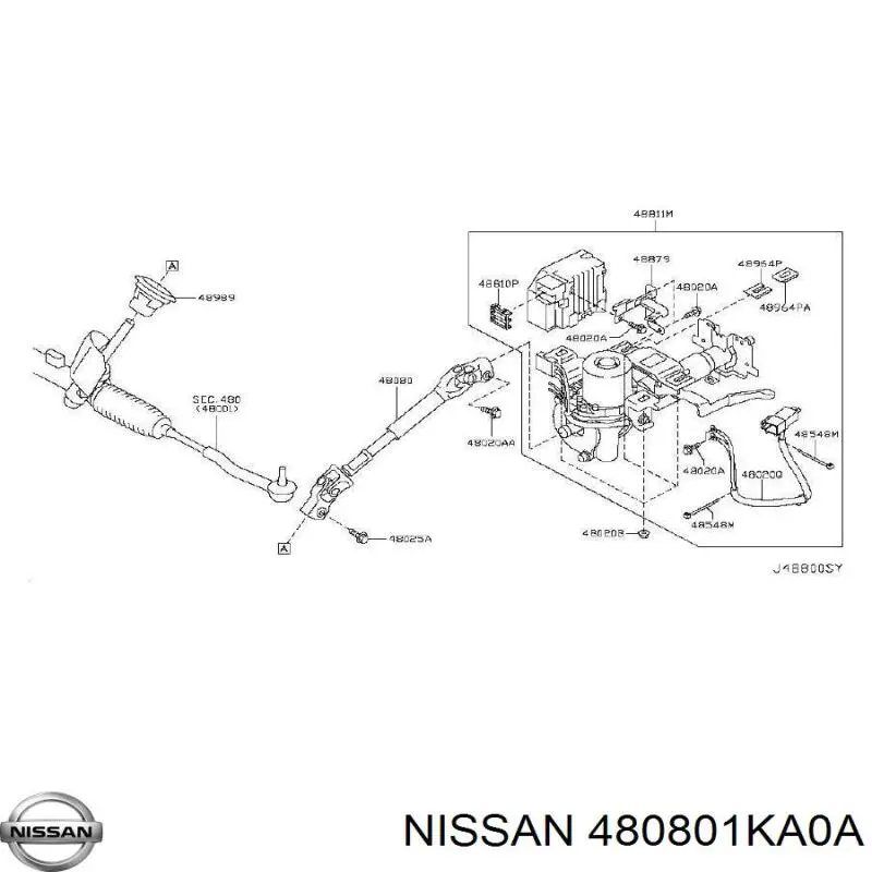 Купити 34170AG021 Subaru Вал рульової колонки, нижній