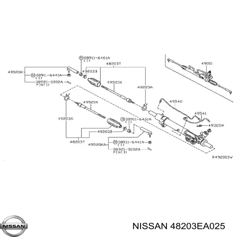 Купити 48203EA025 Nissan/Infiniti Пильник тяги