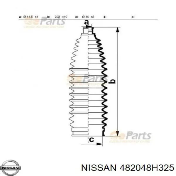 Купити 482048H325 Nissan/Infiniti Пильник рульового механізму/рейки, лівий