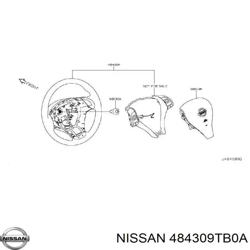 Рульове колесо 484304BT0A Nissan