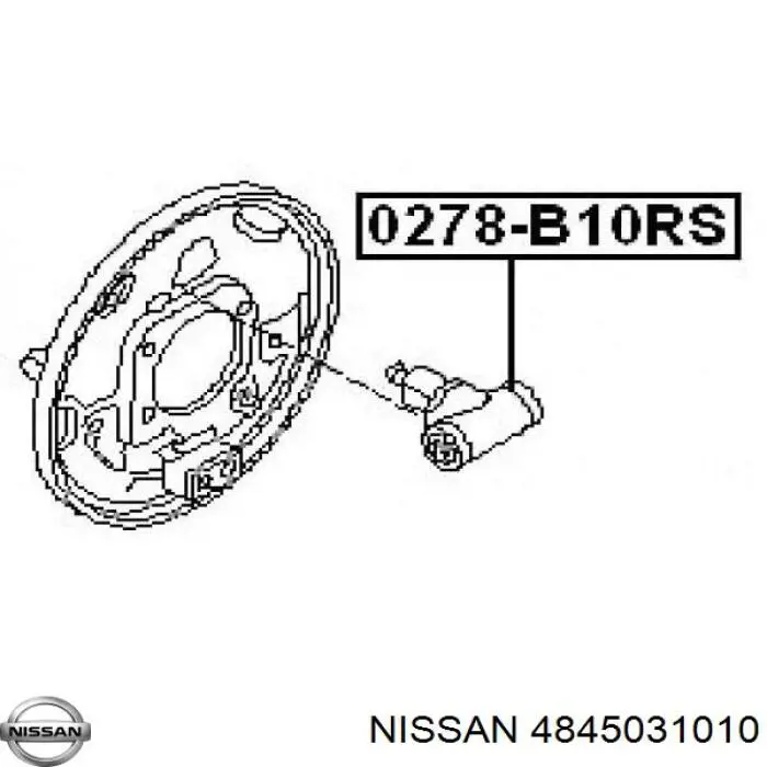 Циліндр гальмівний колісний/робітник, задній 4845031010 Nissan