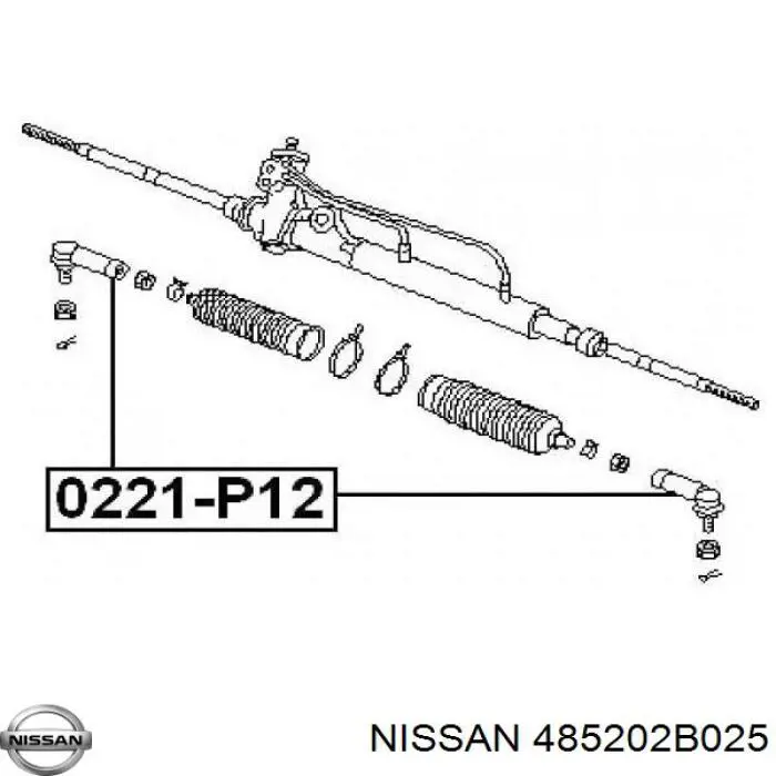 Купити NSTR2037 NIPPON MOTORS Рульовий наконечник