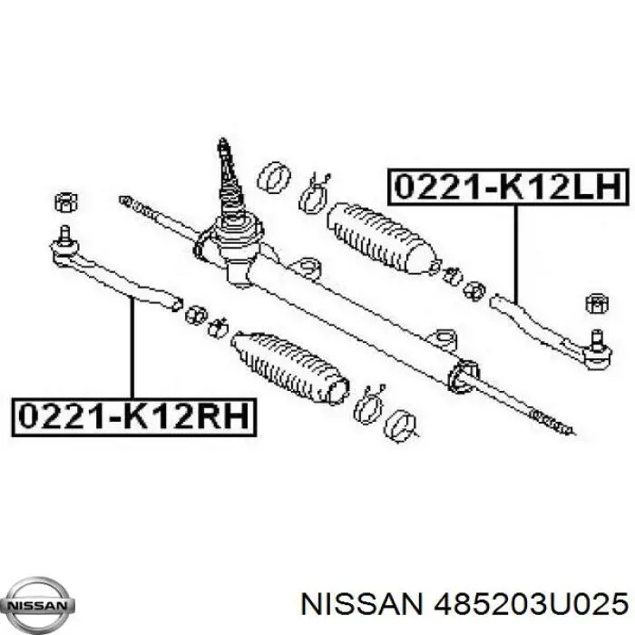 485203U025 Nissan/Infiniti Зовнішній наконечник рульової тяги