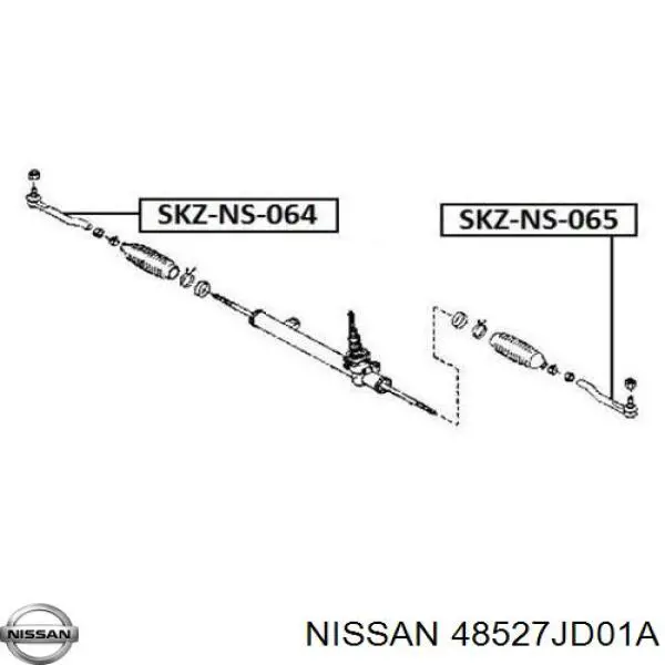 Наконечник рульовий Nissan/Infiniti 48527JD01A ціна, від 17.44 USD
