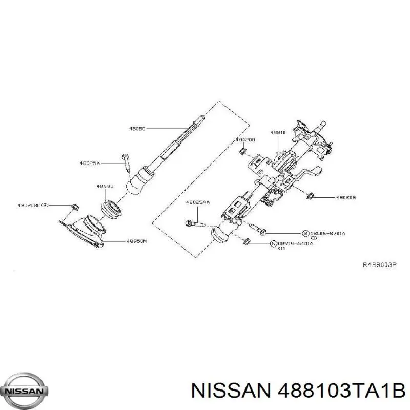 488103TA1B Nissan/Infiniti Колонка рульового управління
